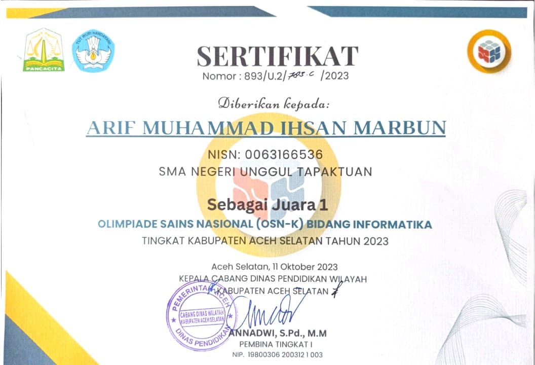 National Science Olympiad District/City Level (OSN-K) 1