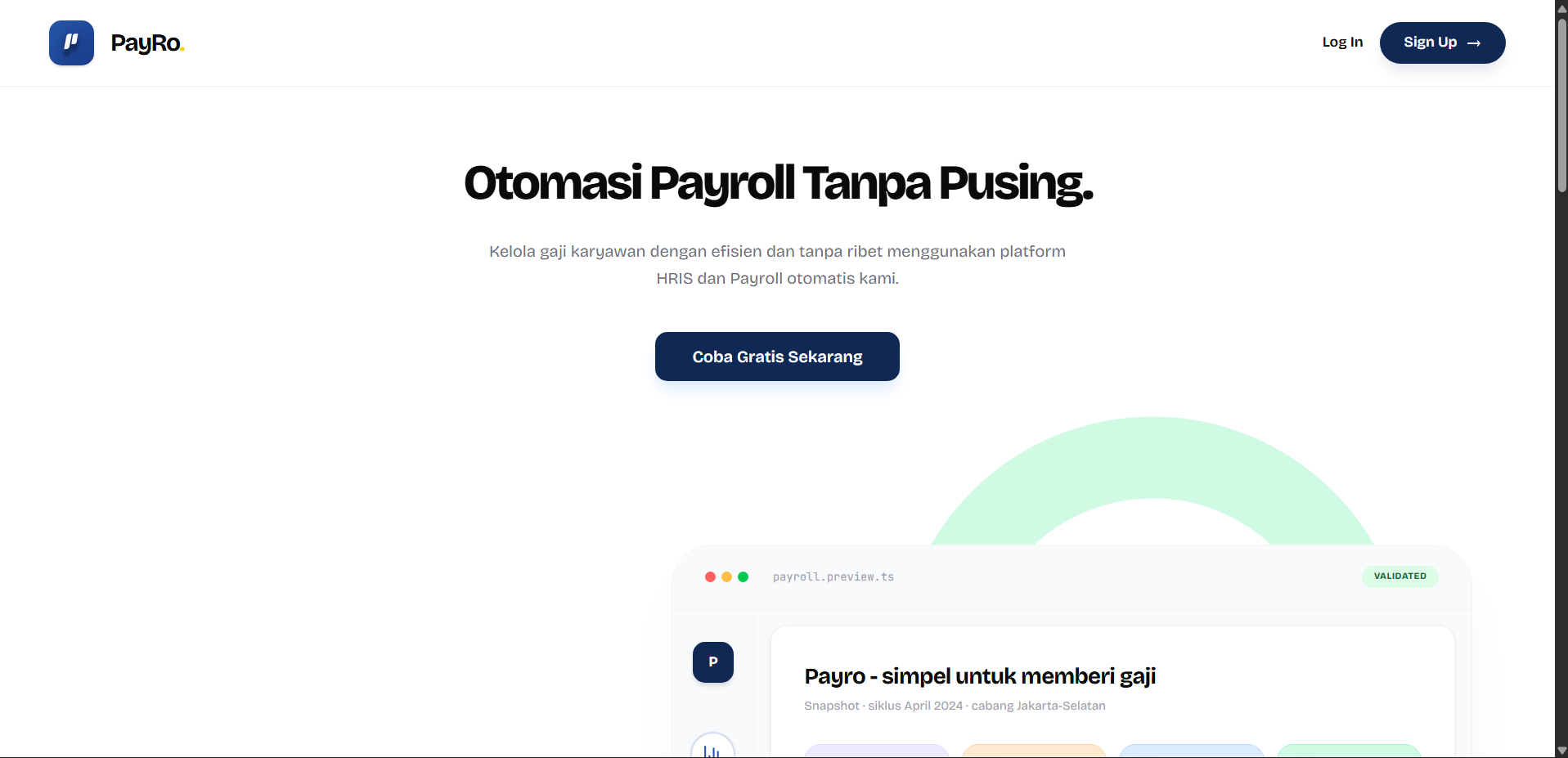 Payro (web) - Aplikasi HRIS & Payroll screenshot 1