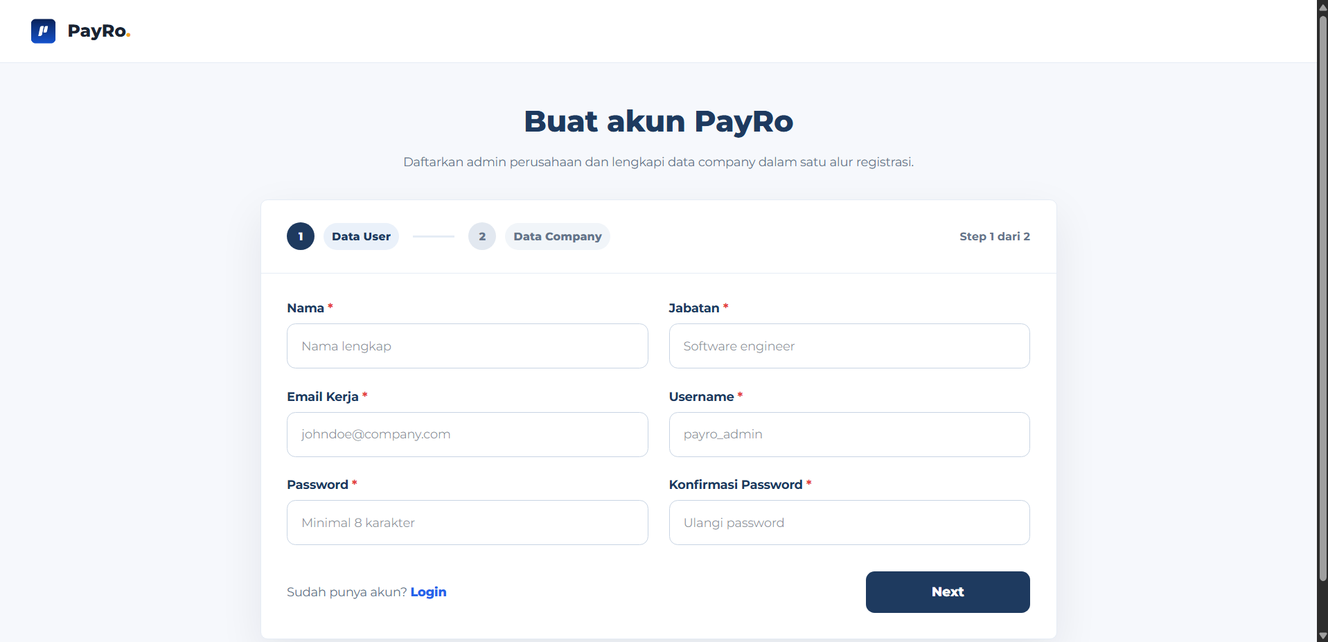 Payro (web) - Aplikasi HRIS & Payroll screenshot 3