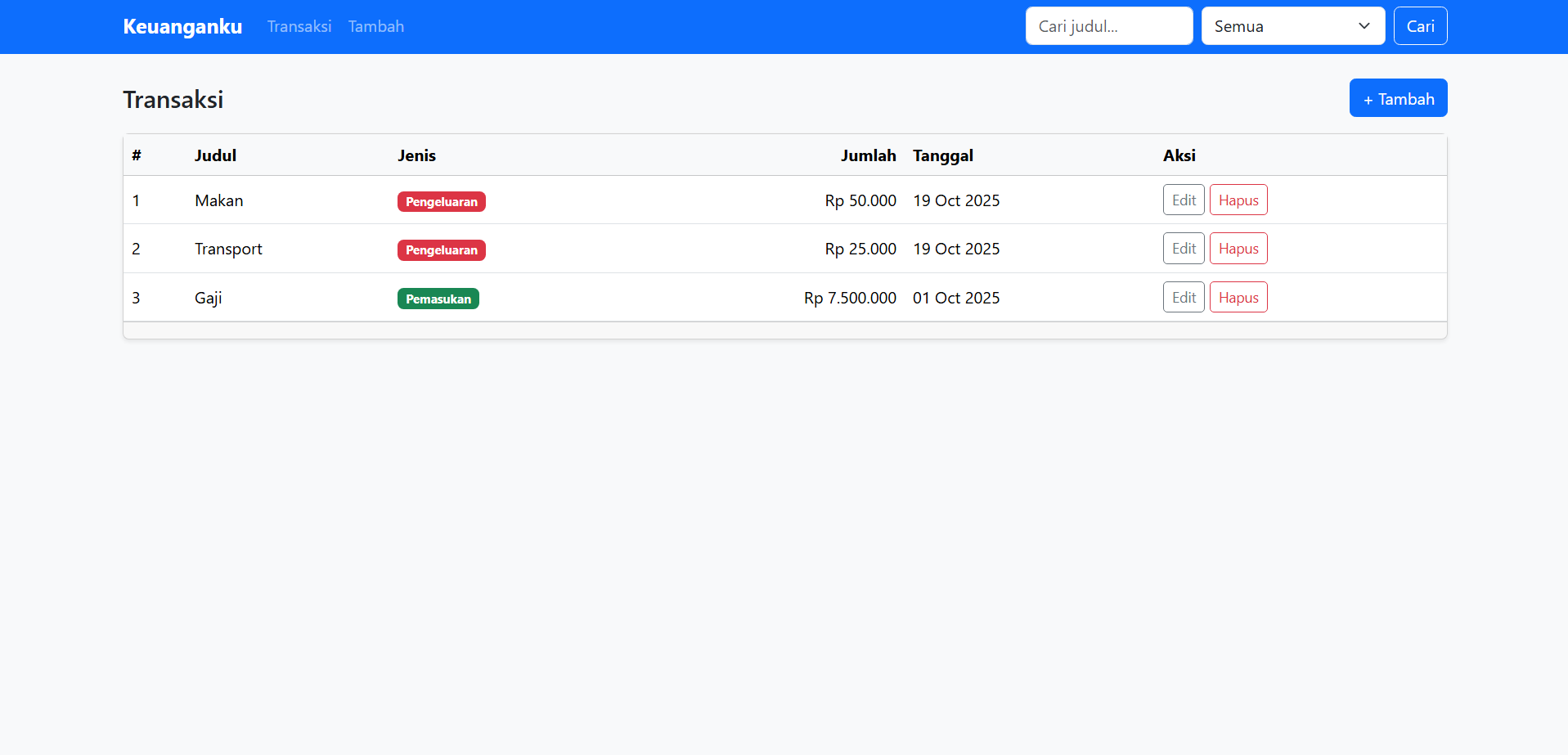 Pencatatan Keuangan screenshot 1