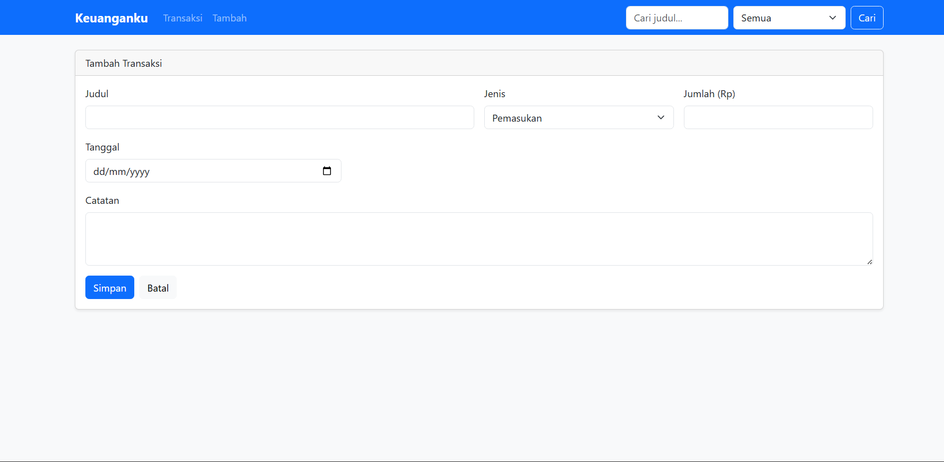 Pencatatan Keuangan screenshot 2