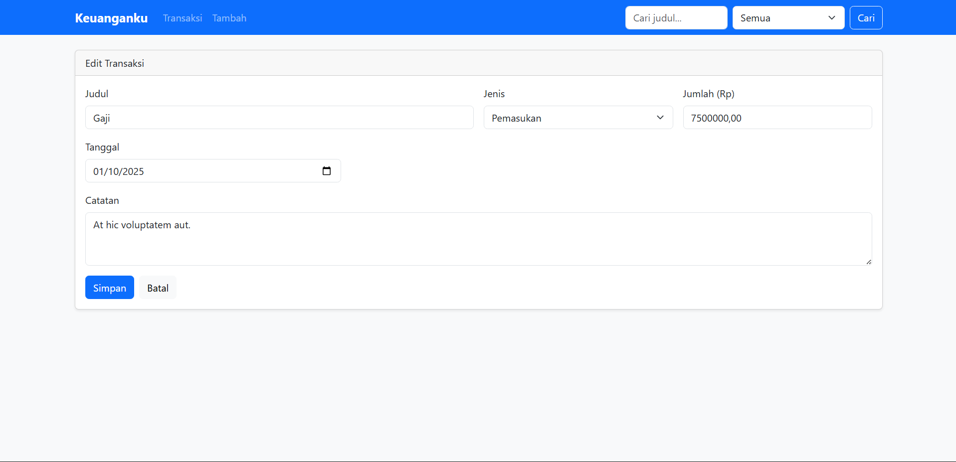 Pencatatan Keuangan screenshot 4
