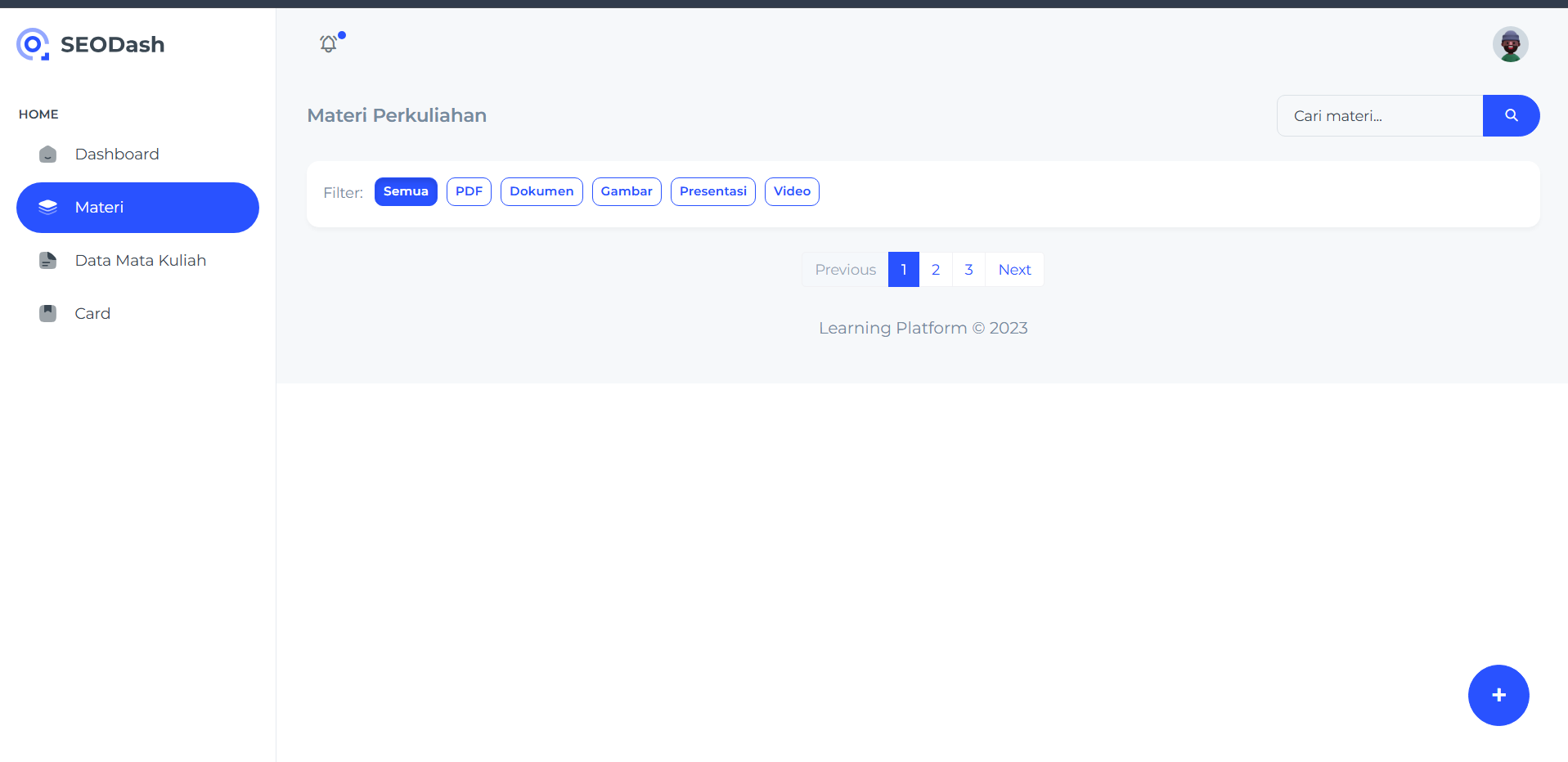 SEO Dash - CRUD Data Kuliah screenshot 2
