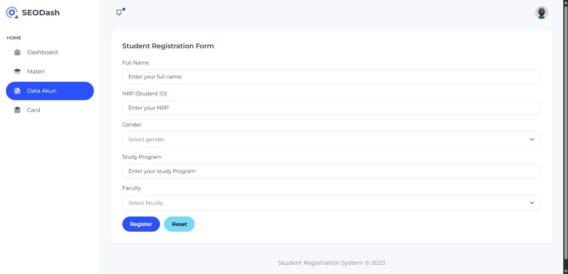 SEO Dash - CRUD Data Kuliah screenshot 3