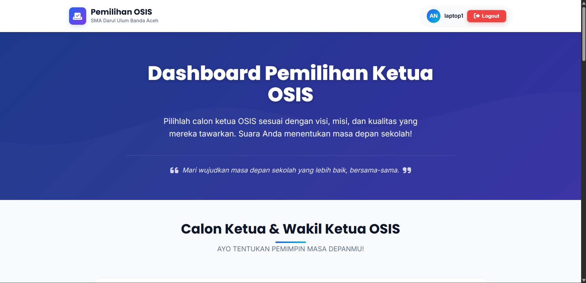 Sistem Voting OSIS Realtime screenshot 4