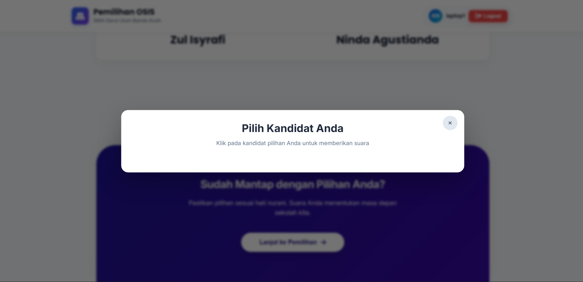 Sistem Voting OSIS Realtime screenshot 6